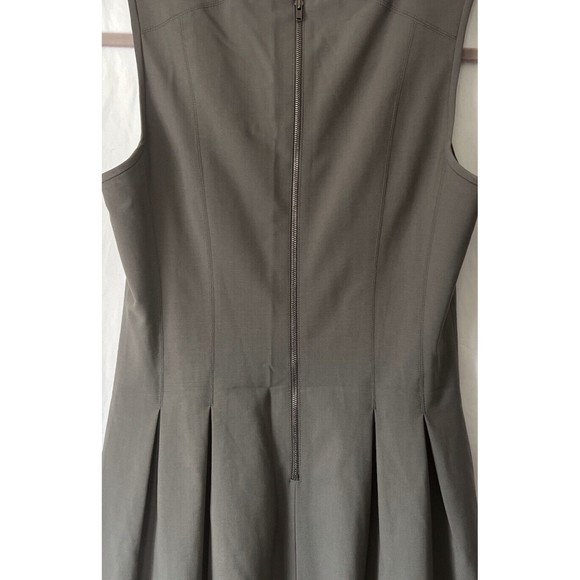 Theory Olive Green Sleeveless Wool Dress size 6 Office, Zoom - Picture 4 of 11